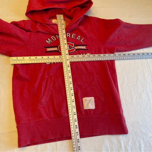 🏒 Youth XL Montreal Canadiens Red Hoodie Sweater by The Original Retro Brand 🏒 - Picture 9 of 12